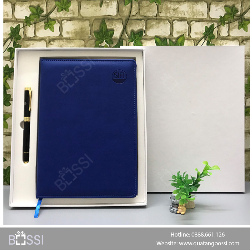 Bộ quà tặng 2 sản phẩm sổ bút in logo Sifi