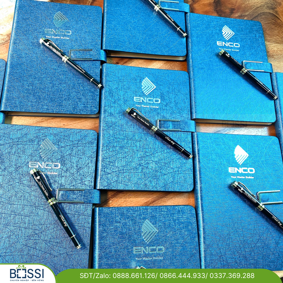 Bộ quà tặng 2 sản phẩm sổ bút in logo Sifi