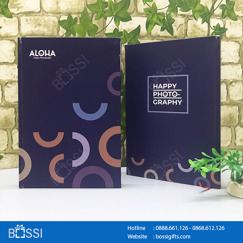 Sổ tay A5 gáy dán bìa bồi catton - KH Aloha - QUÀ TẶNG DOANH NGHIỆP - BOSSIGIFT